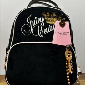 Juicy Couture Black and Gold Backpack
